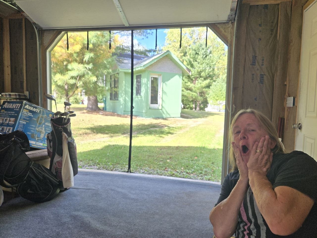 Vanessa reacting to the mismatched little shack paint color