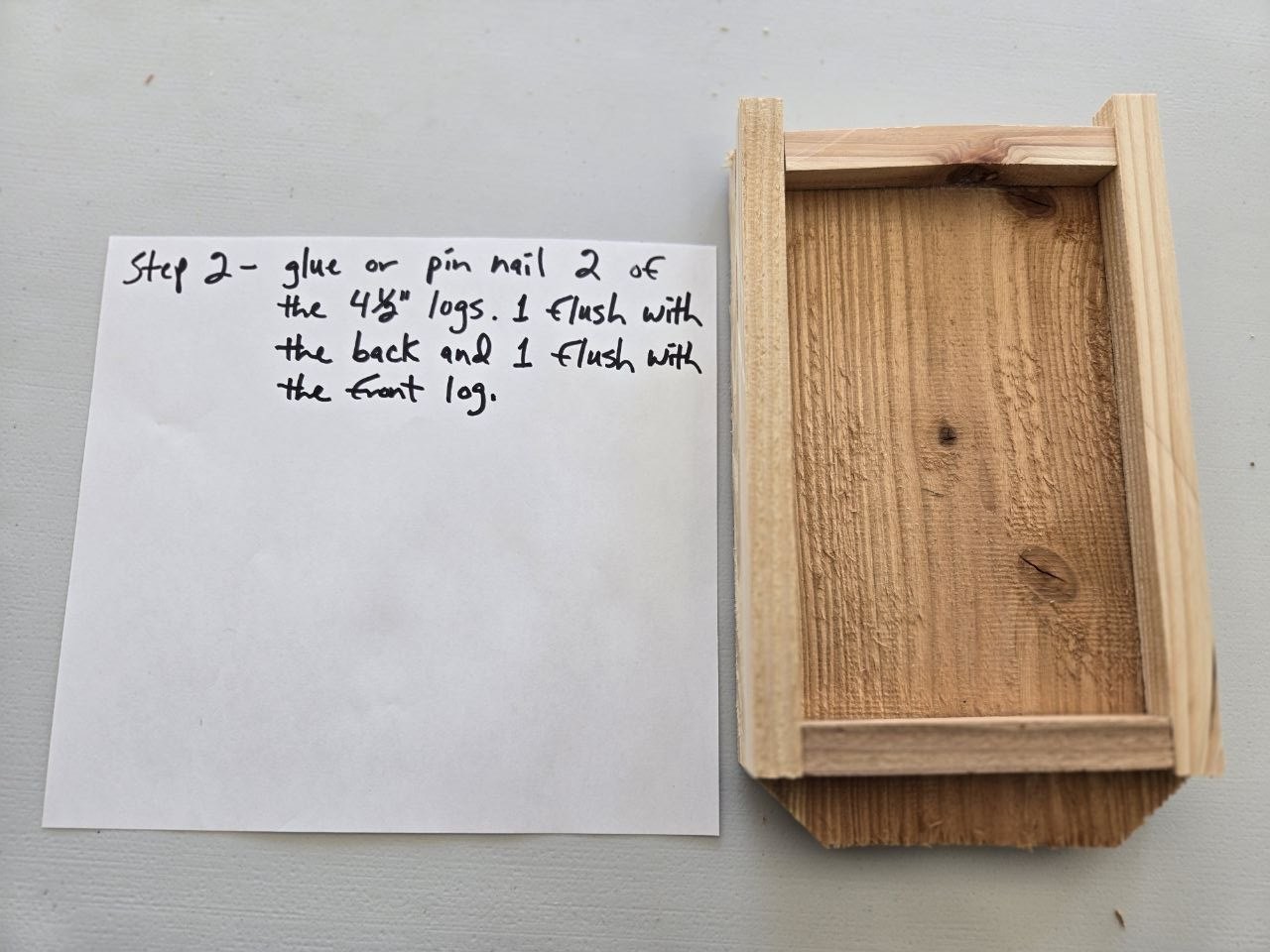 Bird feeder assembly step 2