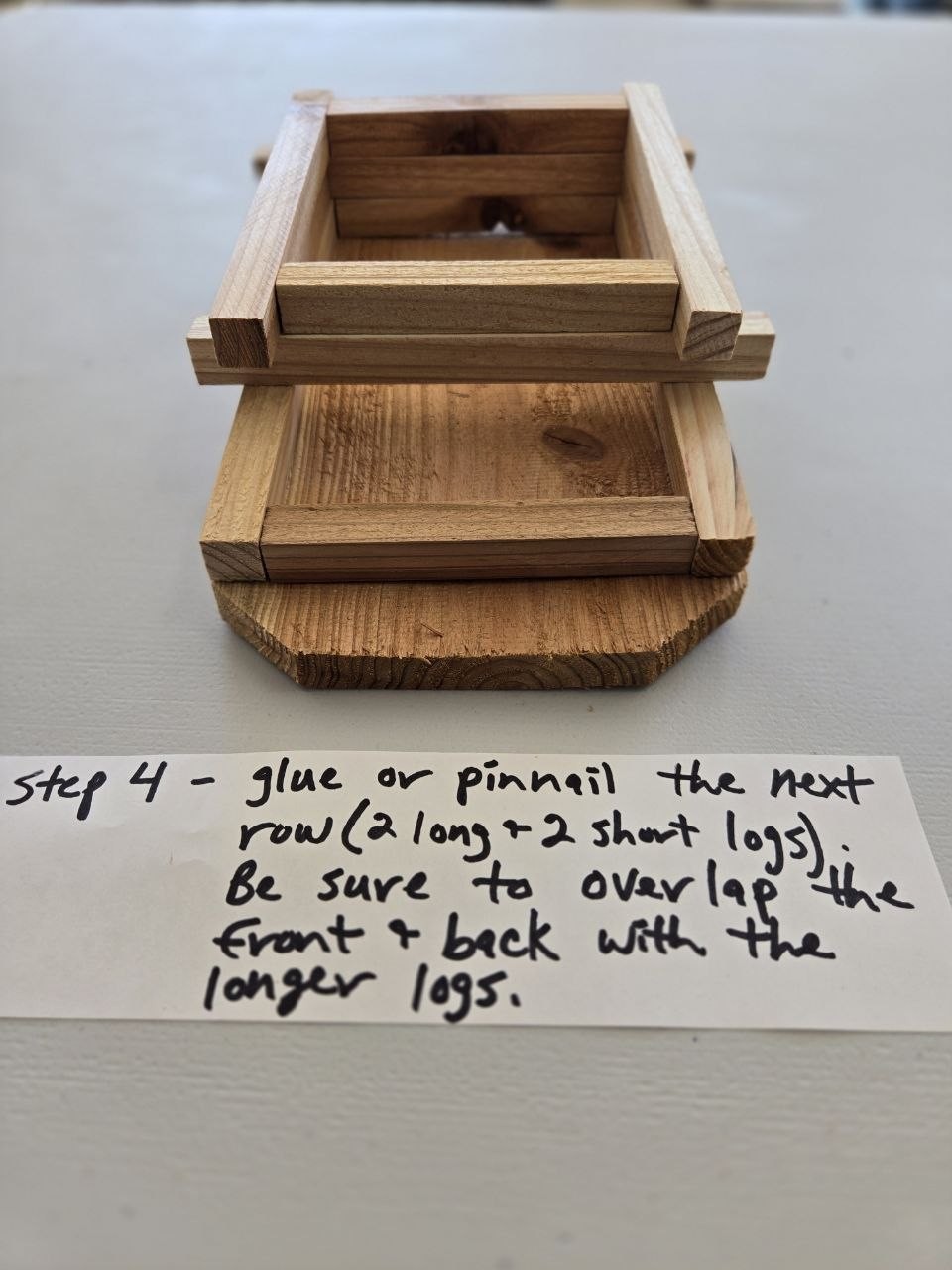 Bird feeder assembly step 4