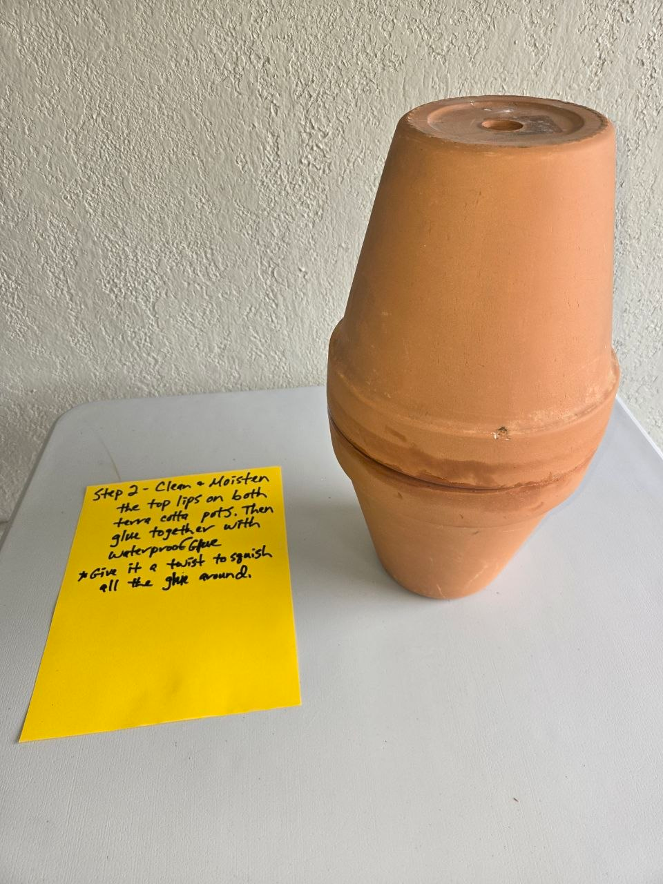 Joined terracotta pots forming the olla body