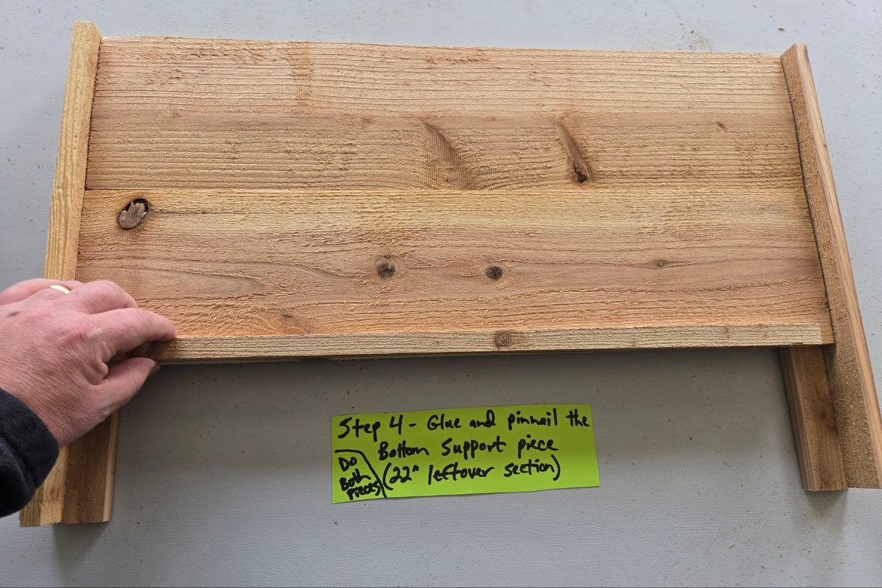 DIY patio garden bed step 4 view a