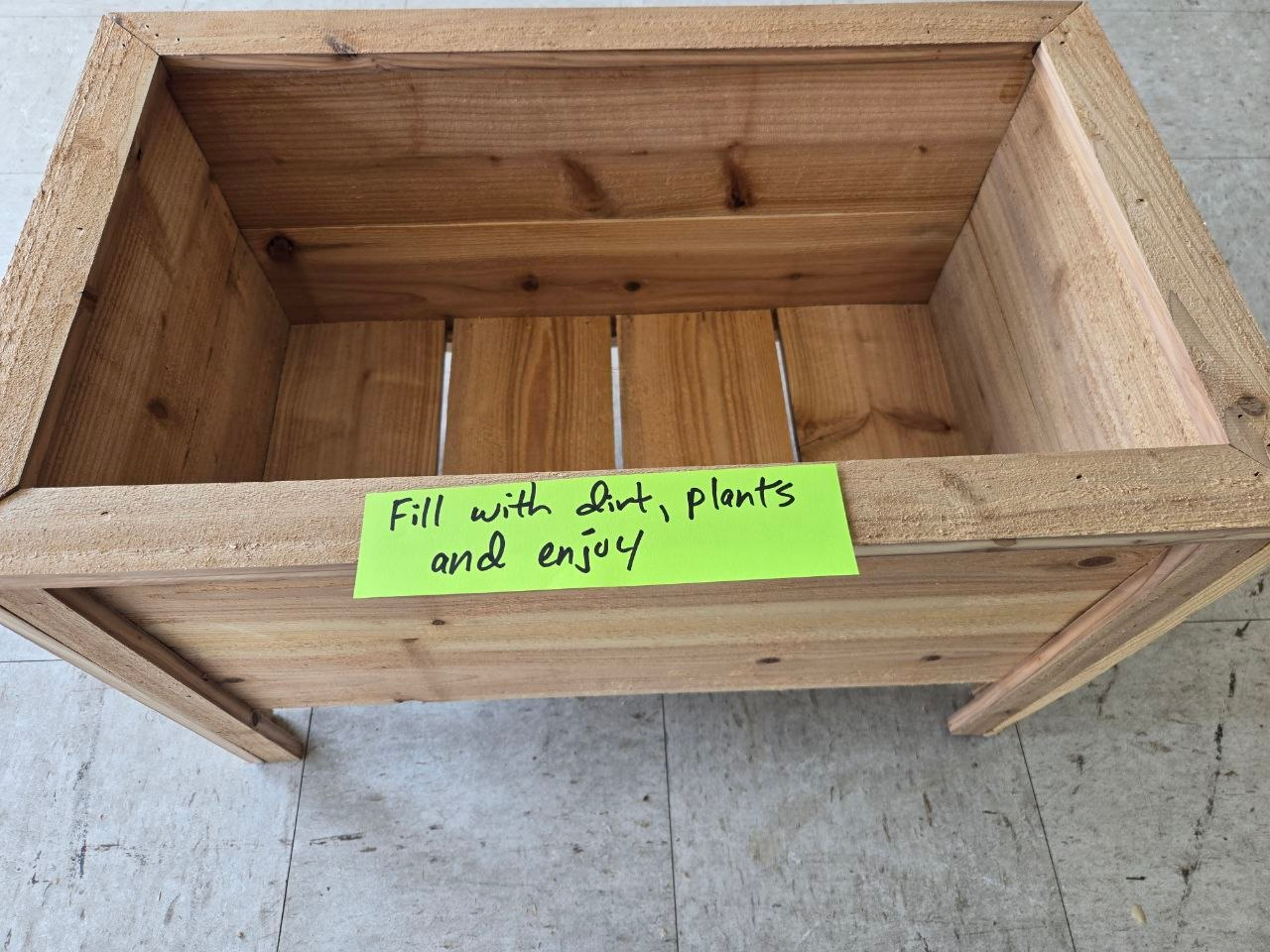 DIY patio garden bed step 9 finished planted view